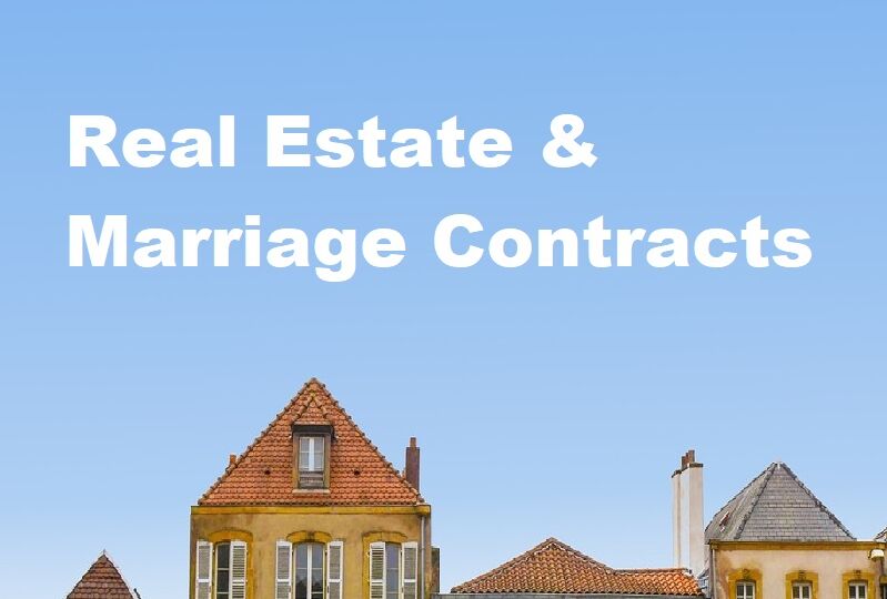 Real Estate and Marriage Contracts in Toronto